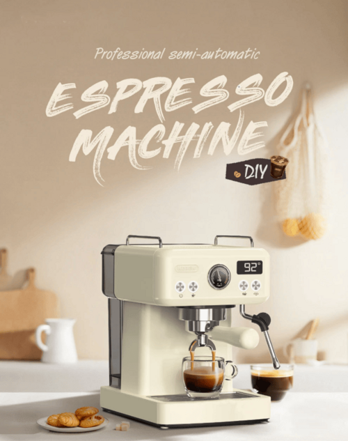 PSH10Plus-WH  20Bar Semi-Automatic Coffee Maker-Cold/Hot Brew with