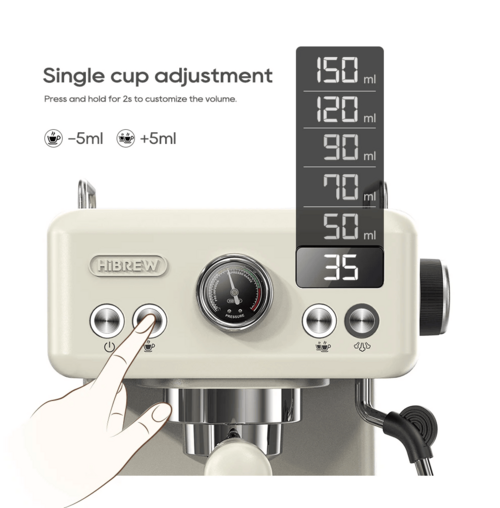 PSH10Plus-WH  20Bar Semi-Automatic Coffee Maker-Cold/Hot Brew with